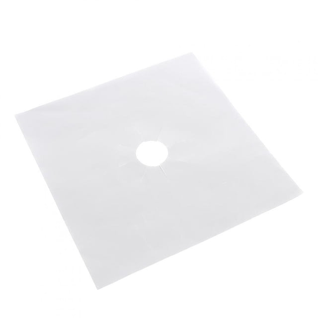 Viccilley Gas Stove Protector 6 pcs/set Reusable Fiberglass Gas Stove Protector Protective Mat Pad Kitchen Tool(Silver)