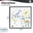 thumbnail image 4 of Stupell Industries Cottage Dino Wonderland Friends Black Framed Giclee Art, 12 x 12, by Lazar Studio, 4 of 8