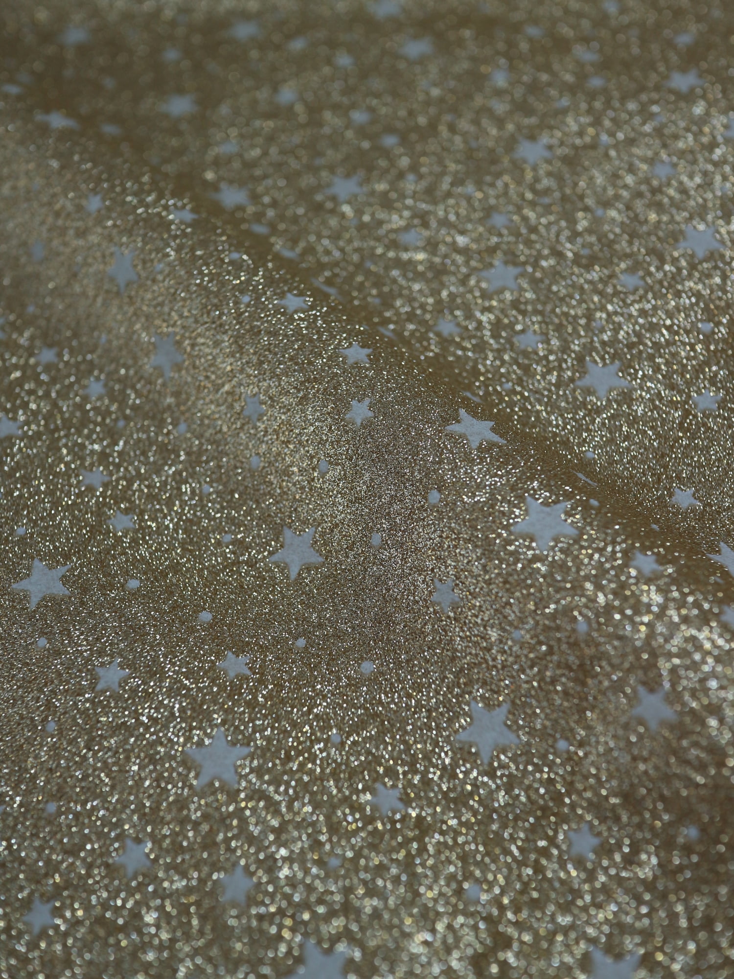 Minerva Glitter Faux Leather Fabric Gold - per yard