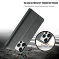 thumbnail image 5 of for iPhone 16 Pro Max Flip Wallet Case, Classic Card Slots Kickstand Strong Magnetic Premium PU Leather Drop Protective Shockproof Phone Case for iPhone 16 Pro Max, Black, 5 of 7