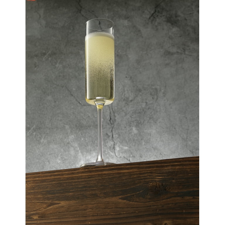 JoyJolt Champagne Flutes – Claire Collection Crystal