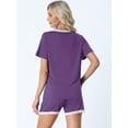 thumbnail image 3 of DARING DIVA Women's Soft Pajama Sets with Pockets M Purple, 3 of 5