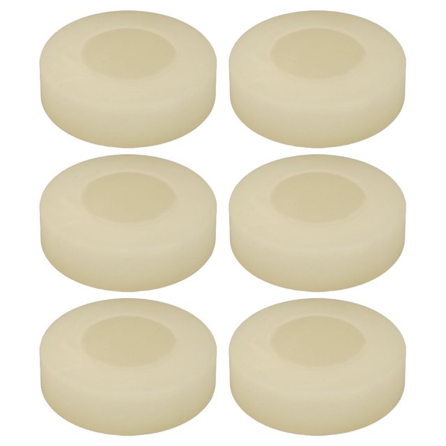Nestingho 6 Pcs Rondelles de Hockey sur Glace en PVC Blanches pour Entraînement Intérieur et Extérieur, Finition Réduisant le Bruit