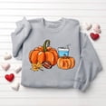 thumbnail image 3 of Halloween Crewneck Sweatshirt Women Halloween Printed Round Neck Loose Long Sleeve Pullover Tops Happy Fall Yall Sweatshirt Women and Plus Size French Terry Long Sleeve Shirt, 3 of 6
