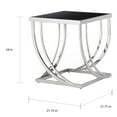 thumbnail image 5 of Weston Home Steel Arch Curved Sculptural End Table, Chrome, 5 of 5