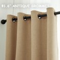 thumbnail image 4 of GRALI Rideaux Bloquant la Lumière du Soleil, Rideaux Occultants Super Résistants pour Chambre, Traitement de Fenêtre Texturé en Tweed Résistant au Bruit (52 Pouces L x 84 Pouces H, Lot de 2, Toile de Jute), 4 of 7