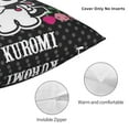 thumbnail image 5 of Kuromi and My Melody Throw Pillow Cover Decoration Pillow Case Cushion for Home Sofa Couch 20"x20", 5 of 7