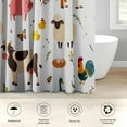 thumbnail image 3 of 4 Pcs Bathroom Sets with Shower Curtain and Rugs, Farm Cute Tractor Car, Bathroom Decor Wood Kids Tree Truck Shower Curtain Sets for Bathroom Decor, 3 of 4