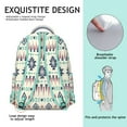 thumbnail image 5 of Boho Print Laptop Backpack - Tribal Pattern, Heavy Duty Oxford, Roomy for Books & Essentials, Perfect for University, 5 of 6