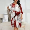 thumbnail image 2 of Halloween Pattern Sleepshirts For Sleeping Travels Loose Sleepdress Pajama Dress Soft Nightdress Sleepwear, 2 of 7