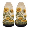 thumbnail image 5 of POLERO Sunflower Field Art Waterproof Vehicle Seat Covers for Automotive, Polyester Practical Auto Interior Decorative Protector Van, 5 of 13