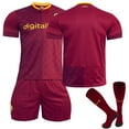 thumbnail image 1 of As Roma 2022-23 Home Jersey Team Soccer Jersey 3-pieces Kits For Kids Adults, 1 of 3