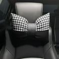 thumbnail image 2 of Car Headrest Bow Pillowneck Pillow Auto Thousand Bird Waist Pillow ,2 Pack Black  Interior Decorative Accessories, 2 of 3
