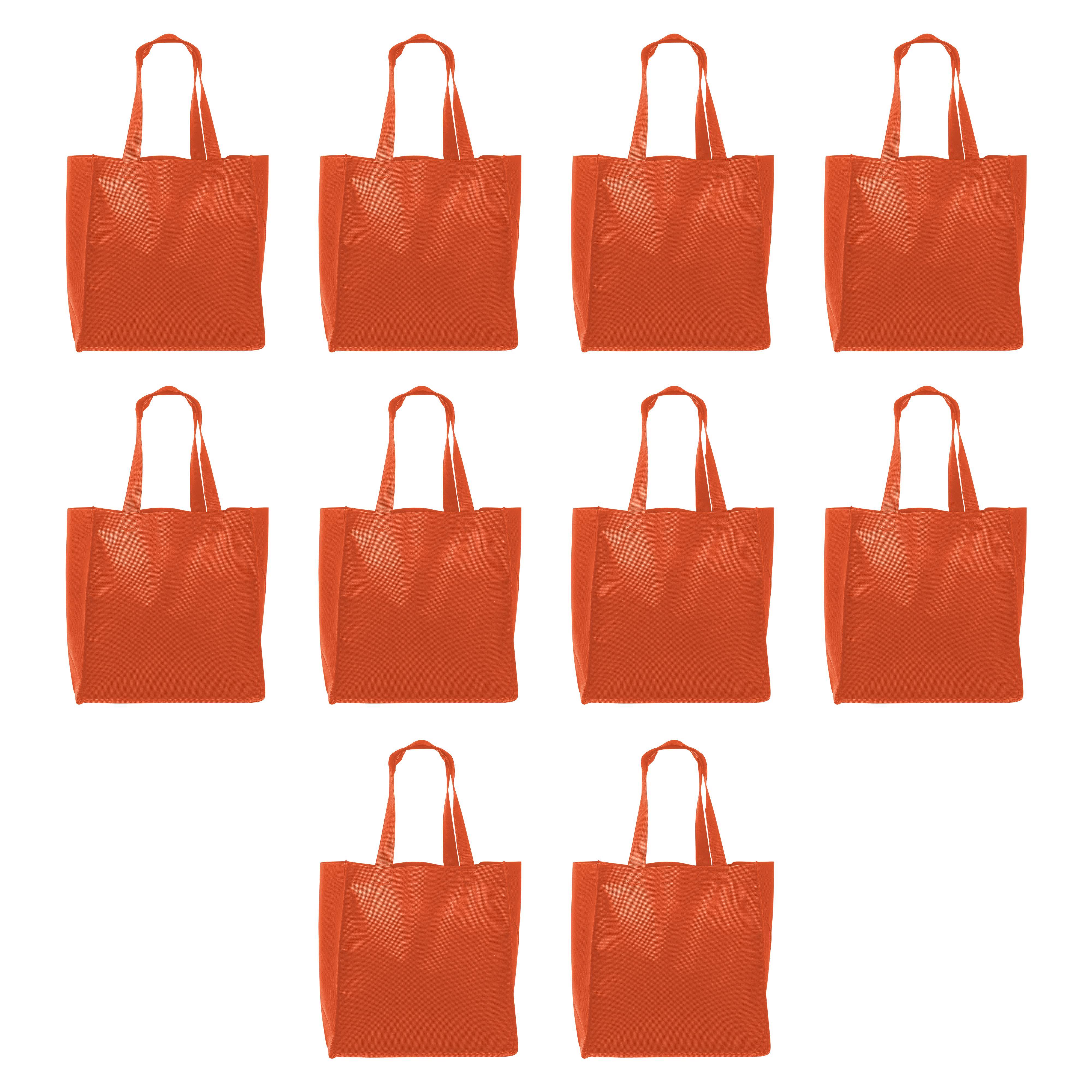 Reusable Cloth Grocery Shopping Tote Bags 10 Pack Foldable