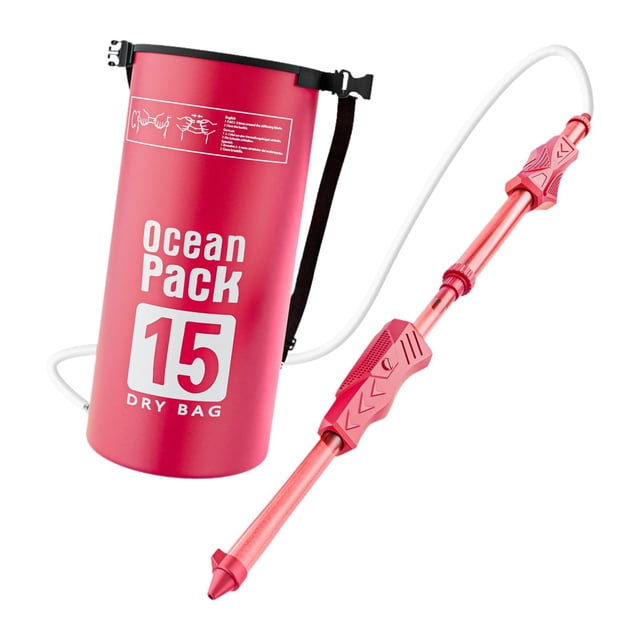 Mochila de agua para remojo, juguete de gran capacidad para climas cálidos, juego interactivo de verano. Rosa