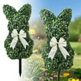thumbnail image 1 of Binwennn Rabbit Shape Insert Green Rabbit Shape Potted Easter Bunny Suitable For Easter Porch Decoration Outdoor/indoor Flat Green Ground Plug B1 Large Garden Flag Holder Stand Garden Flag Holder, 1 of 7
