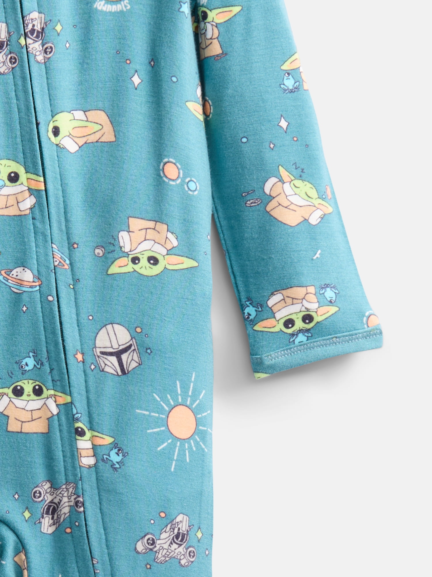 Star Wars The Mandalorian Baby Boys Grogu Baby Yoda Sleep & Play Footed Pajamas, One Piece, Sizes NB-6/9M