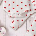 thumbnail image 4 of NOLDARES Infant Baby Girls Outfit Sets Ruffle Long Sleeves Romper Tops Bowknot Pants with Headband 3pcs Baby Girls Pant Sets,White,9-12 M, 4 of 6