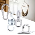 thumbnail image 4 of Hammock Chair Hanging Kit, Heavy Duty Swing Hanger, Stainless Steel Wall Ceiling Hooks Load Capacity 660 lb for Yoga Indoor Playground Hanging Chair Hammock Chair Hanging Pilates, 4 of 7