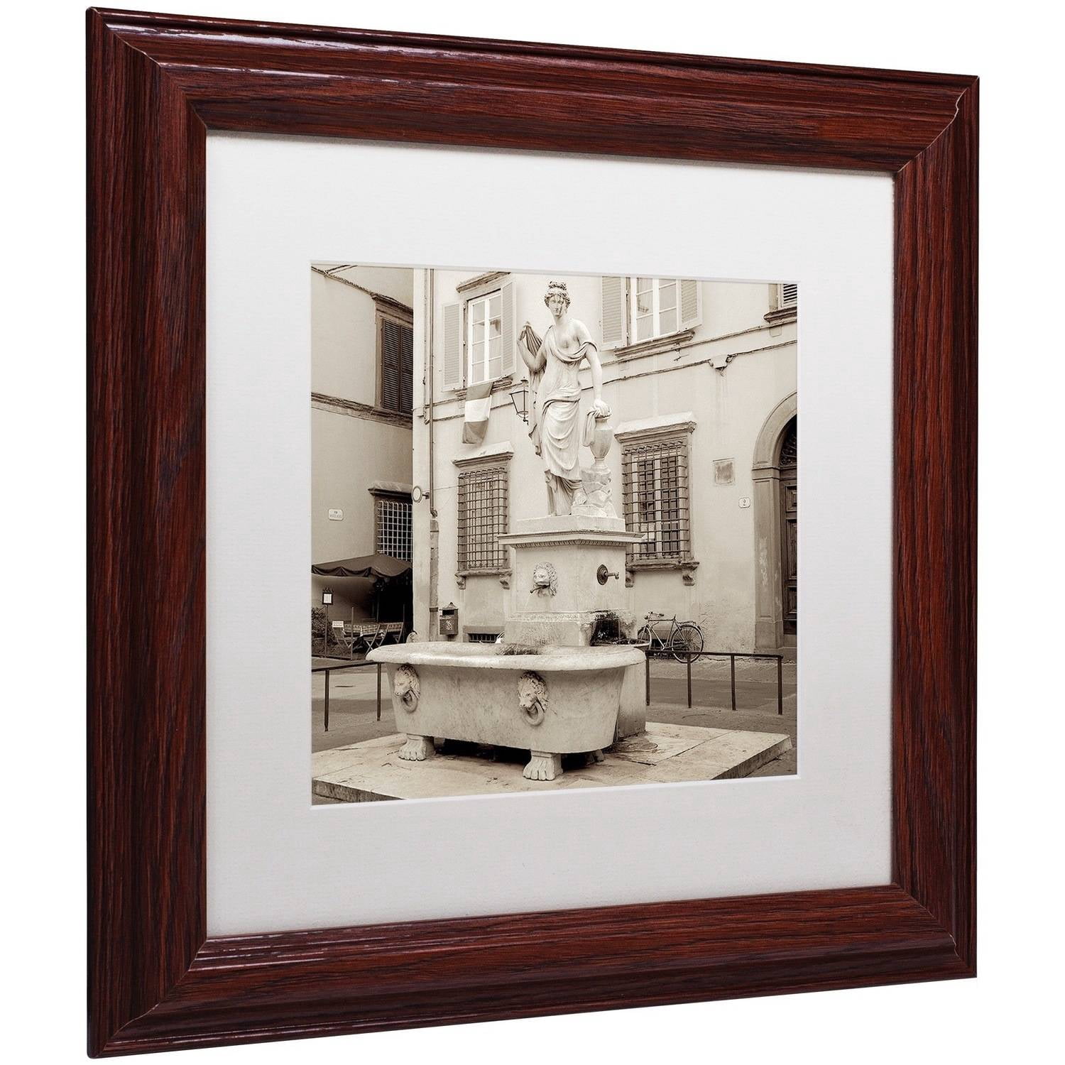 Trademark Fine Art "Lucca I" Canvas Art by Alan Blaustein, White Matte, Wood Frame