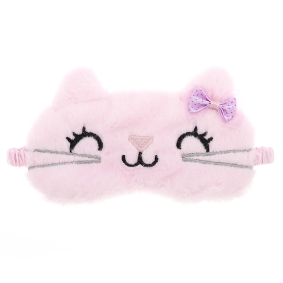 Unique Bargains 1 Pc Cat Cartoon Sleep Mask Soft Eye Shade Cover for Rest 7.87"x4.72" Pink