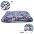thumbnail image 3 of Banana Leaf Pet Bed, Watercolor Tropic Pink Flamingos and Orchid with Blue Floral Plant Jungle Palm, Resistant Pad for Dogs and Cats Cushion with Removable Cover, 24" x 39", Multicolor, by Ambesonne, 3 of 4