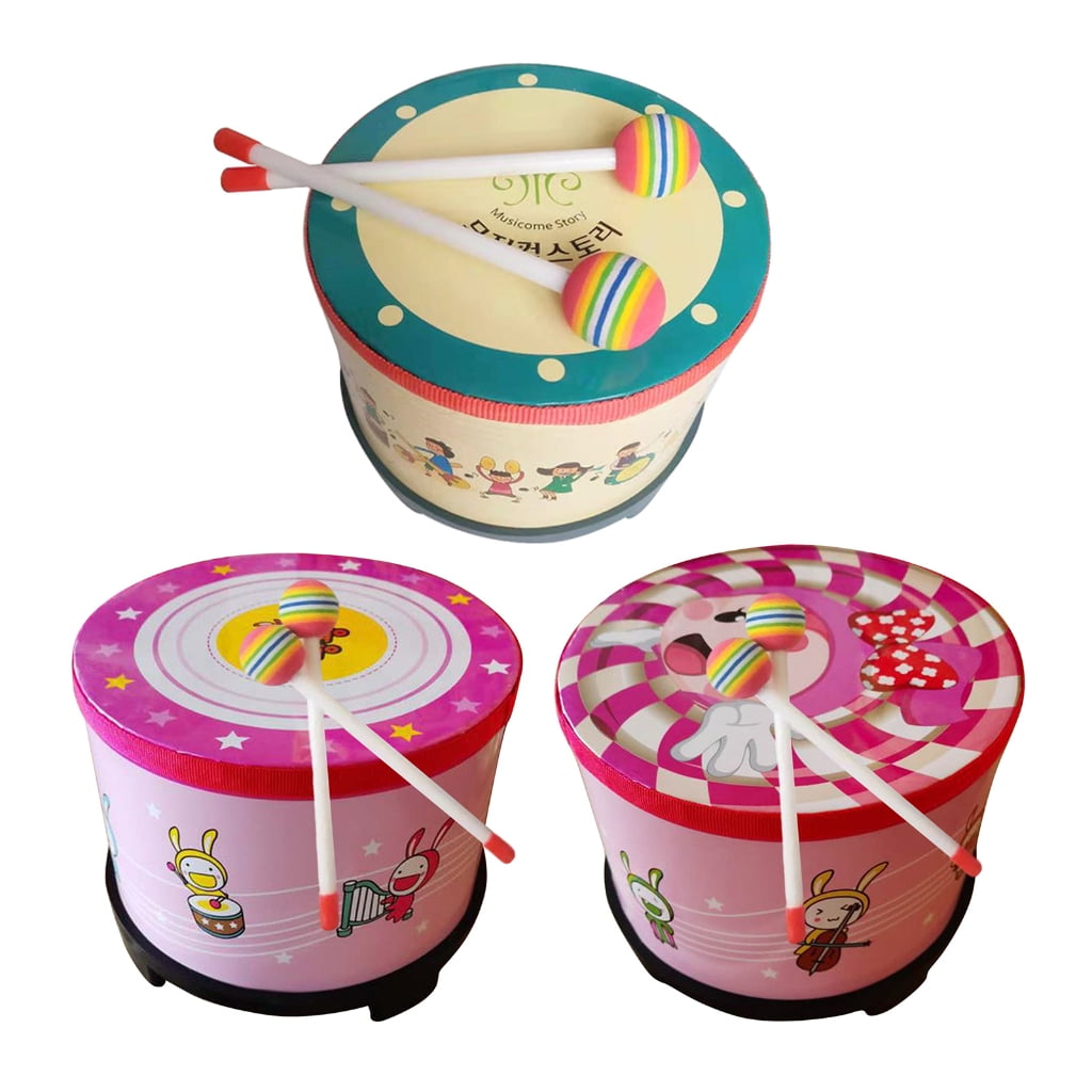 Kids Ground Floor Drum Hand Drum Tambourine Handheld Percussion Instrument