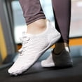 thumbnail image 6 of ChiVerve Hiking Barefoot Shoes for Women Men Breathable & Non-Slip Athletic Footwear Wide Toe Water Shoes, Designed for Walking & Running & Swimming | White, 3 Men, 6 of 9