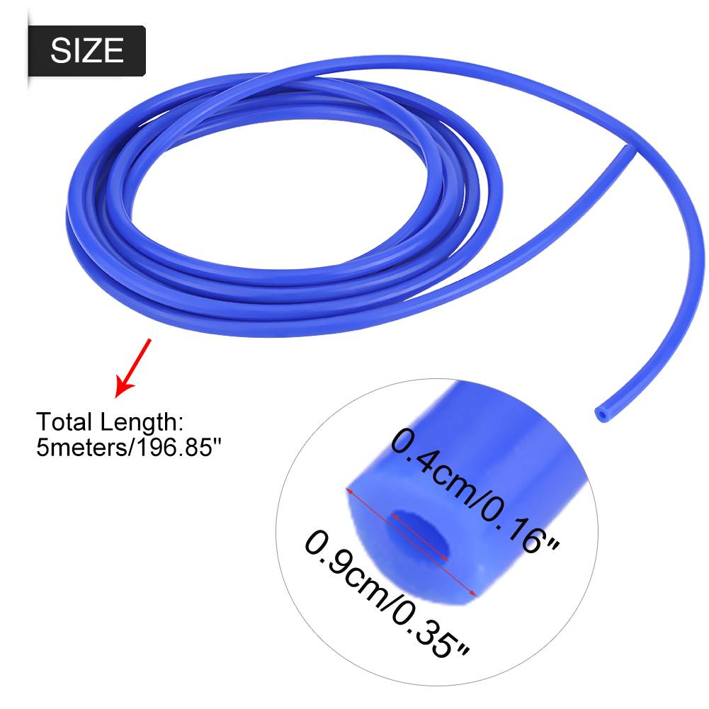 Tebru Silicone Vacuum Tube, Car Auto 4mm 5 Meters Silicone Vacuum Tube