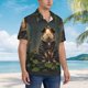 thumbnail image 3 of Fotbe Lotus Leaf Starry Sky Guinea Pig Camisa Hawaiana para Hombre Unisex – Camisa Casual de Verano con Botones de Manga Corta de Algodón y Lino,Small, 3 of 7