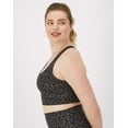 thumbnail image 2 of Hanes Moves Women's Crop Sports Bra, Racerback Black Leopard Prt M, 2 of 10