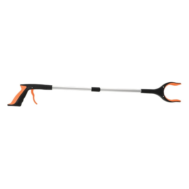 Reaching Tool, Lightweight Multifunctional Portable Folding Design Powerful Grip Litter Picker for Cleaning Up Garden Orange