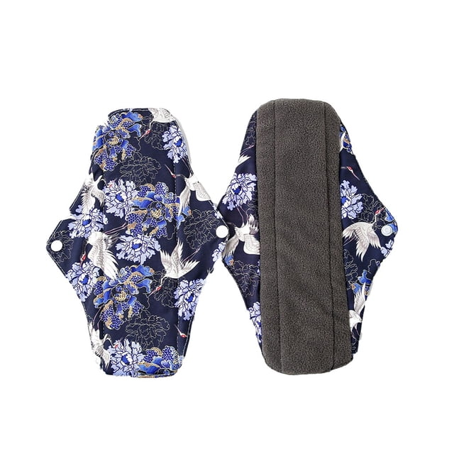EGNMCR Serviette Menstruelle en Tissu Maman Sac Sanitaire au Charbon Réutilisable ama Bamboo