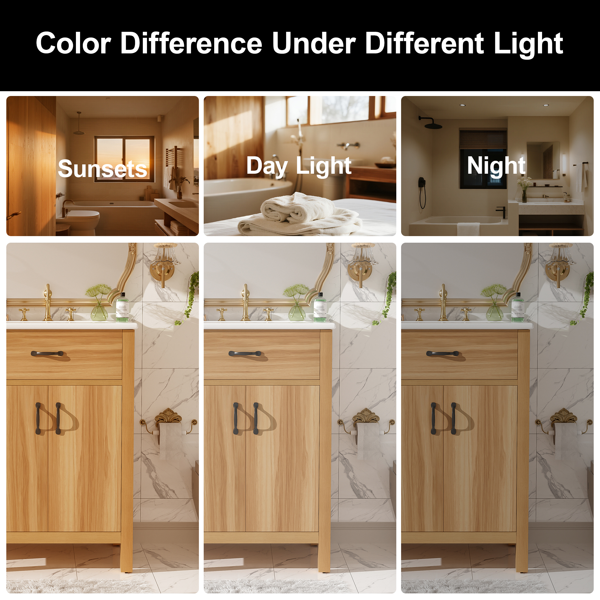 24" Bathroom Vanity with Solid Wood Frame, Flip Drawer, 2 Soft-Close Doors with Door Storage, Adjustable Shelf, and Modern Sink Cabinet