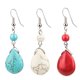 thumbnail image 3 of Pendientes Colgantes Turquesas Sunnimix Nupcial Azul, 3 of 8