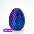 thumbnail image 3 of EROCK 3D Printed Dragon in Egg, Full Articulated Dragon Crystal Dragon with Dragon Egg, Home Office Decor Executive Desk Toys, Adults Fidget Toys for Autism/ADHD (Laser Purple, 12"), 3 of 6
