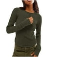 thumbnail image 1 of vdgthytj Chandails à Manches Longues pour Femmes, Col Rond Décontracté, Tricoté, Automne Hiver, Slim, Chaud, 1 of 7