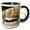 Black/White, variant on 3drose, Gondola Under the Rialto Bridge, Venice, Italy - Eu16 Dny0011 - David Noyes, 11oz Two-tone Yellow Mug