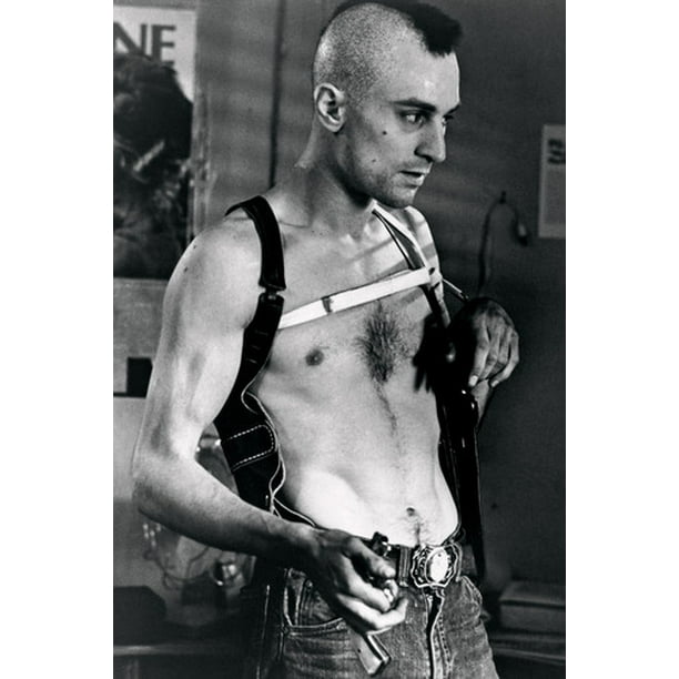 Robert De Niro 24x36 Poster Classic Taxi Driver Mohican Haircut Bare Chested Walmart Com Walmart Com