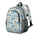 thumbnail image 2 of Police and Helicopter Blue Pattern Backpack for School, Cute School Bag with Adjustable Shoulder Straps and Padded Back, 15"x11.42"x5.5", 2 of 5