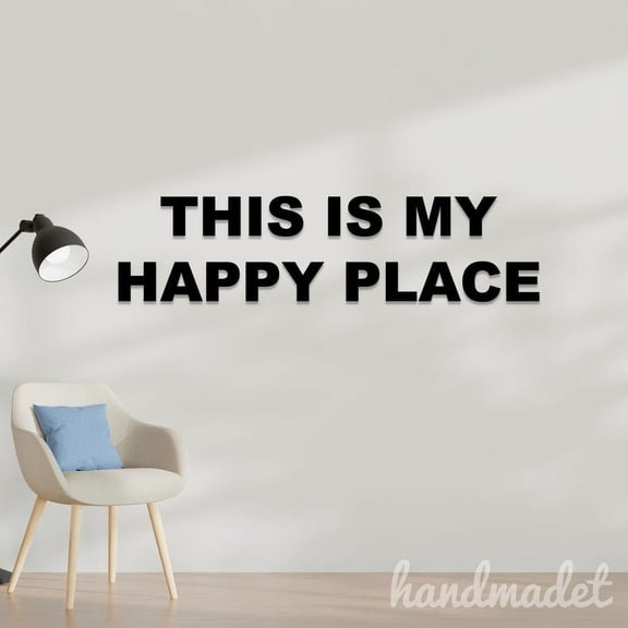 Handmadetneonsign This Is My Happy Place Words Metal Wall Art Light, Sayings Metal Sign Wall Decor, House Metal Decor 50635