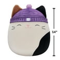 thumbnail image 2 of Squishmallows Original 14 inch Cam the Calico Cat with Purple Hat - Child's Ultra Soft Plush Toy, 2 of 7