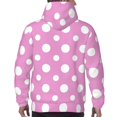 thumbnail image 7 of Lsque Purple And White Polka Dot Pattern Casual Men's Hoodie,Hooded Sweatshirt with Kangaroo Pocket,Pullover Hoodie-4X-Large, 7 of 7