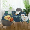 thumbnail image 6 of SKYSONIC Christmas Snowman Tablecloth Waterproof Washable Polyester Square Table Cover Durable Tablecloth for Kitchen Dining Table Party Decor (54 X 72 Inch), 6 of 7