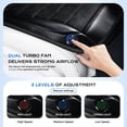 thumbnail image 5 of Coverado Cooling Car Seat Cover, 2 Powerful Turbo Fans Ventilated Seat Cushion for Summer, 3-Speed Temperature Adjustable Universal Fit for Car SUV Truck, Carbon Fiber Gray, 5 of 8