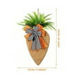thumbnail image 3 of Cadancy Easter Spring Decor for Home Burlap Carrot with Plaid Bows Wall Hanging, Rustic Farmhouse Carrots Wreath Ornament, Outdoor Indoor Front Door Window Decorations, 3 of 8