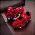 thumbnail image 1 of Nuevo Sueprhero Led Mesh Sneakers Girls Boys Kids Luminous Glowing Sneakers Zapatos para niños Niñas Lighted Led Baby Children Shoes (25 15.5 plantilla) Gao Jinjia LED, 1 of 2