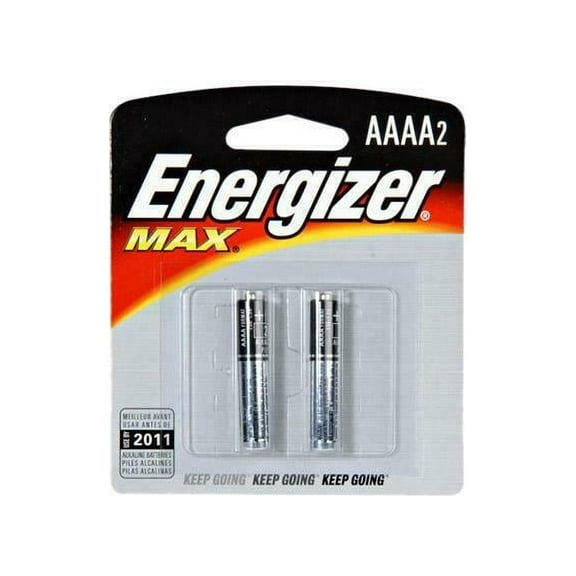 Energizer AAAA Batteries, 2 Pack For Multipurpose - AAAA - 1.5 V DC - 595 mAh - Alkaline - 2 / Pack