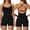 Black, variant on AEXTO Two Piece Workout Sets for Women Criss Cross Tank Top Matching V Cut Shorts Gym Yoga Active Wear Outfits with Pocket