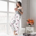 thumbnail image 4 of Uemuo Cute Poodle Dog Pattern Women's Wide Leg Palazzo Lounge Pants with Pockets Light Weight Loose Comfy Casual Pajama Pants-Small, 4 of 9